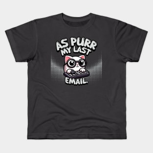 Funny Email Cat Work From Home Kids T-Shirt